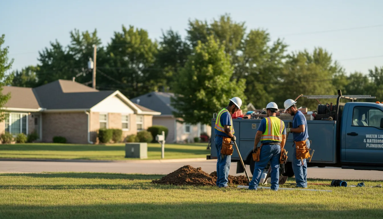 Residential water line and bathroom plumbing service in Trussville, AL